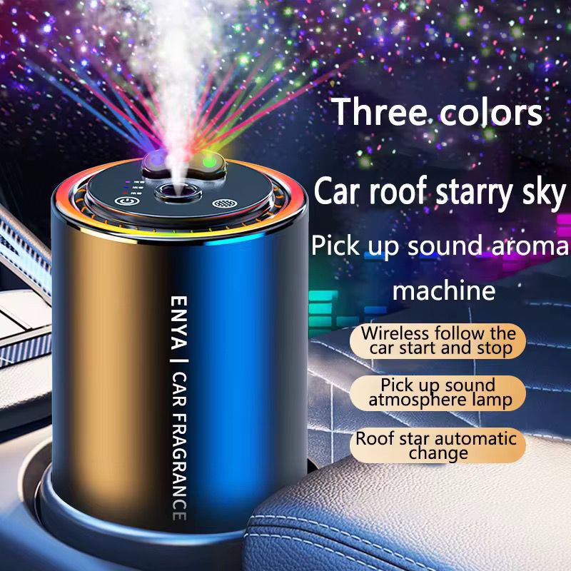 Car Air Purifier & Fragrance Diffuser – Smart LED Aroma Freshener