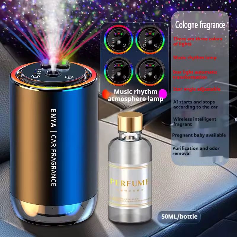 Car Air Purifier & Fragrance Diffuser – Smart LED Aroma Freshener