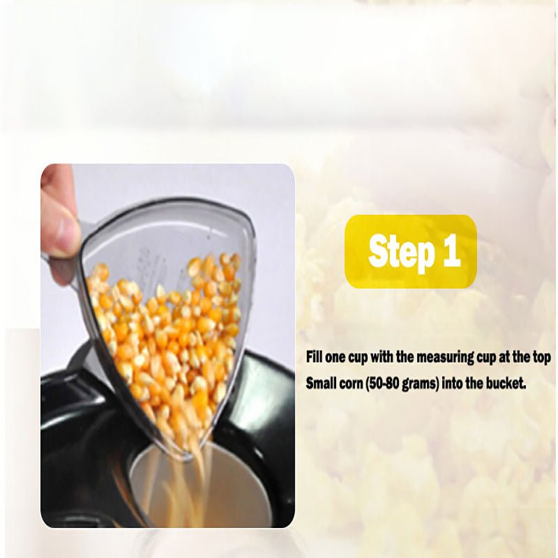 Electric Hot Air Popcorn Maker – Oil Free Snack in 3 Mins